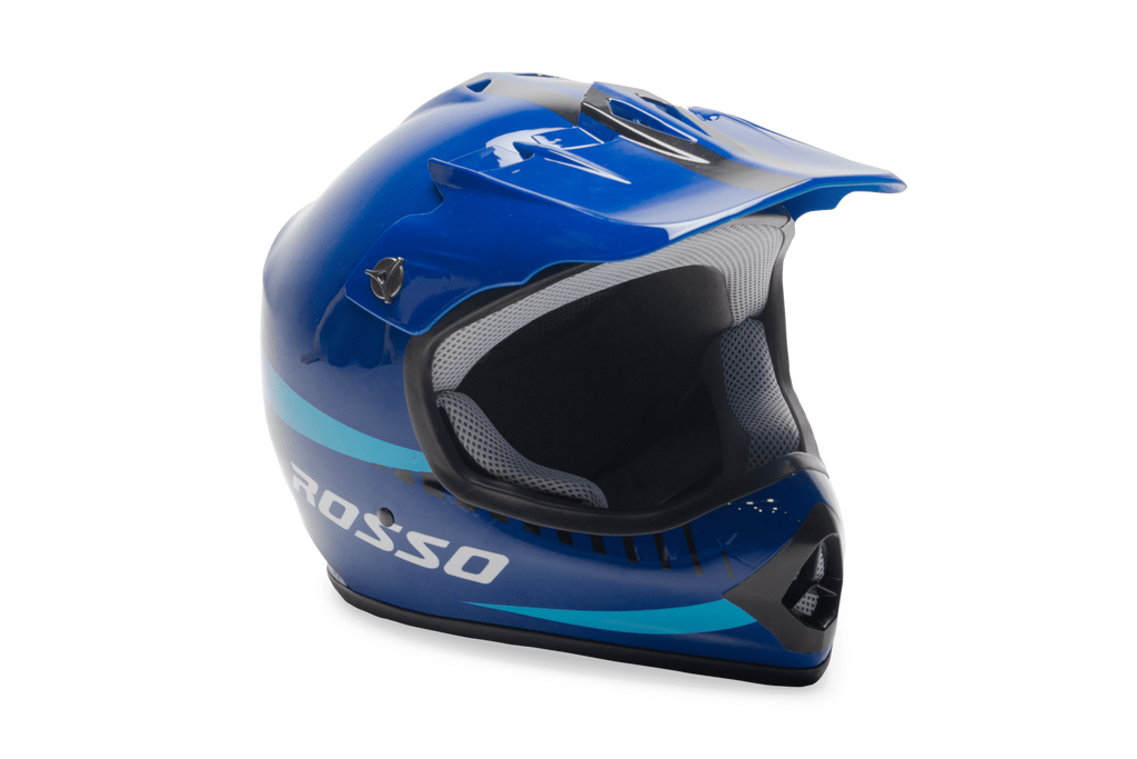 Rosso Off Road Motocross ATV Helmets For Kids in Blue DOT Approved – rossodev